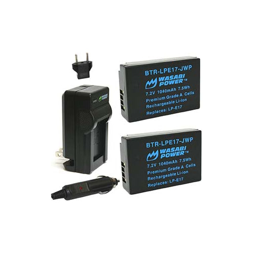 Wasabi Power Canon LP-E17 Battery (2-Pack) and Wall Charger