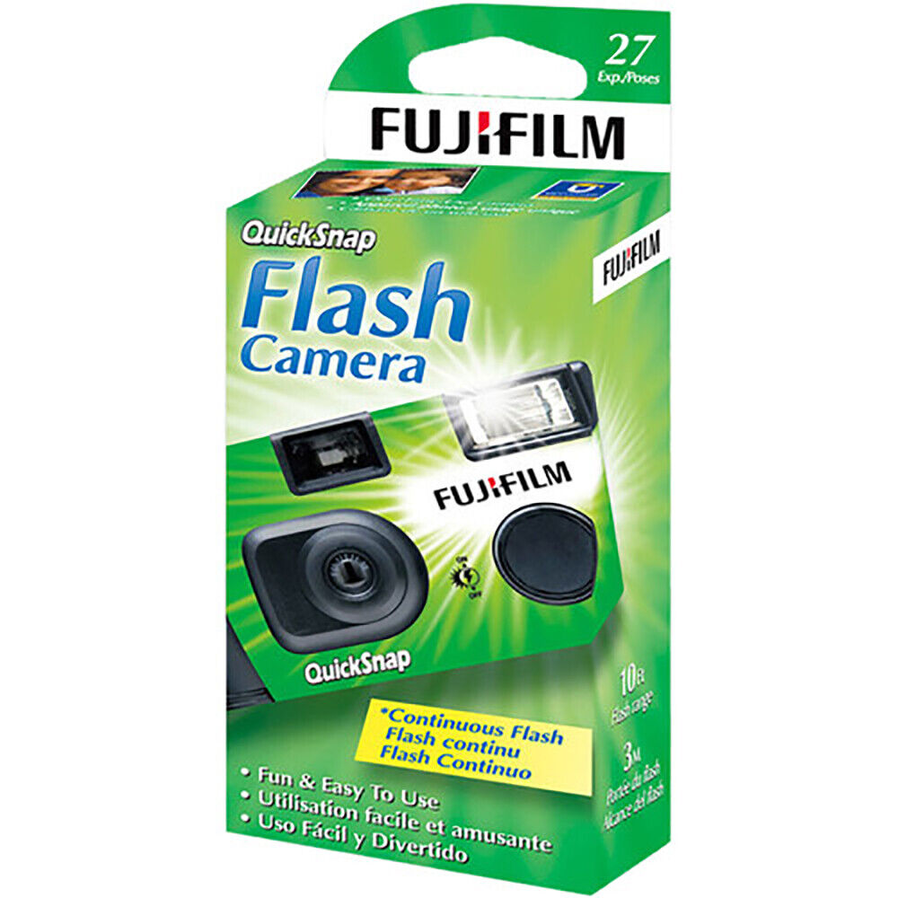 Fujifilm QuickSnap Flash 400 One-Time-Use Disposable Camera (27 Exposures)