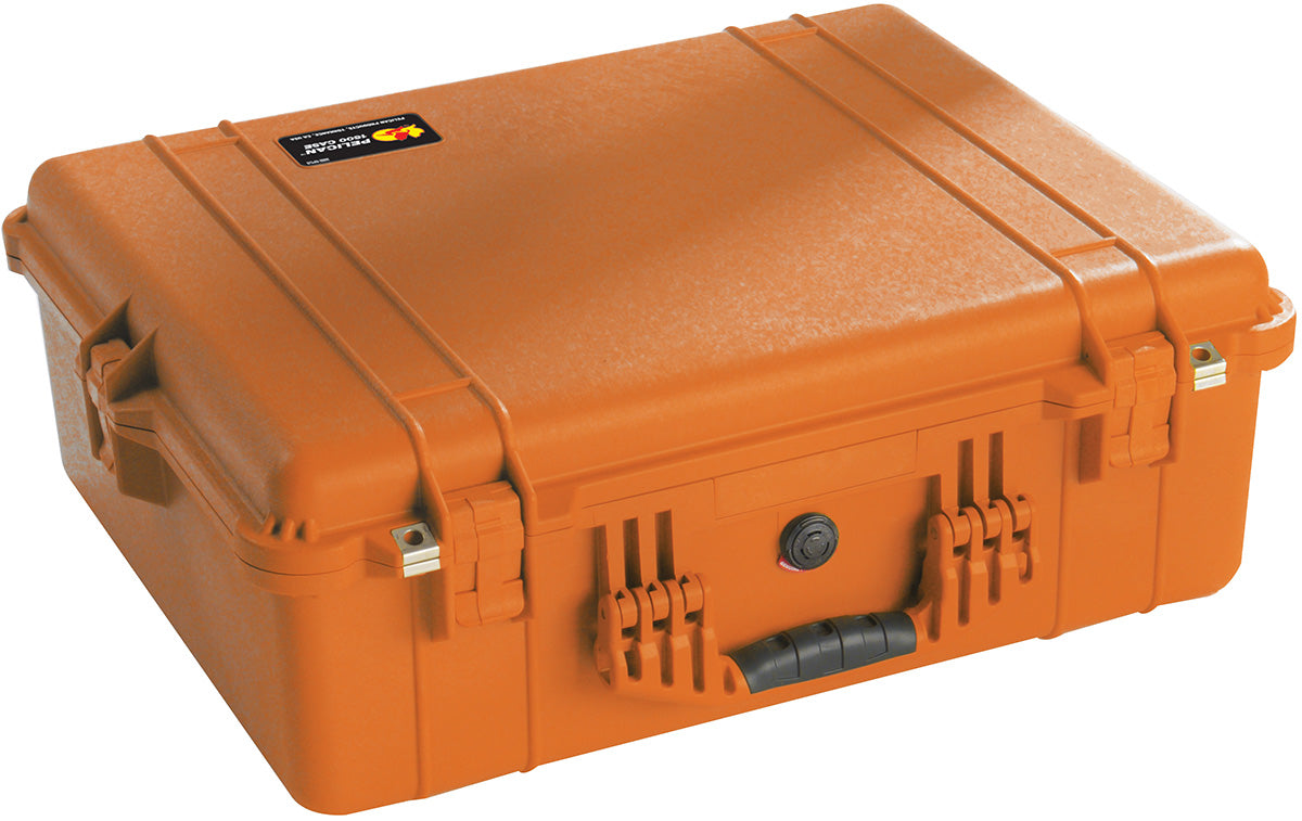 Pelican 1600 EMS Medical Case with Lid Organizer/Dividers (Orange)
