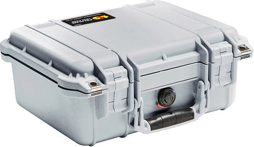 Pelican 1400 Case with Foam (Silver)