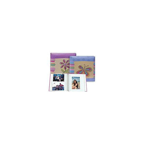 Pioneer 3-D Applique' DA-200Z Striped Bi-Directional 4x6 Memo Album