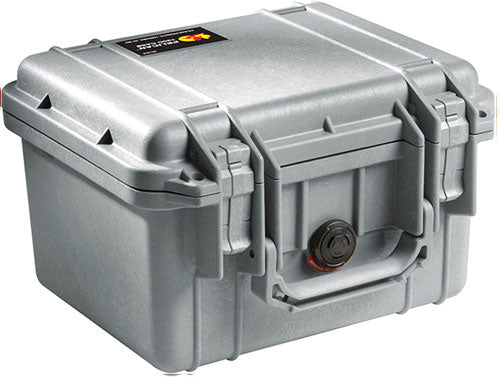 Pelican 1300 Case with Foam (Silver)