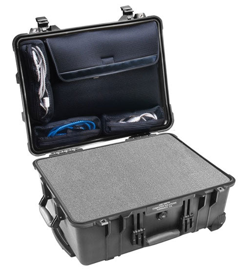 Pelican 1560LFC Case Special w/ Pick 'N' Pluck foam and LOC lid organizer (Black)