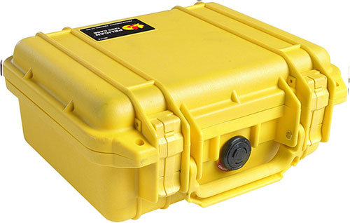 Pelican 1200NF Case without Foam (Yellow)