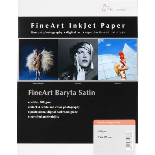 Hahnemuhle Fine Art Baryta Satin, 300gsm Inkjet Paper, 13x19 - 25 Sheets