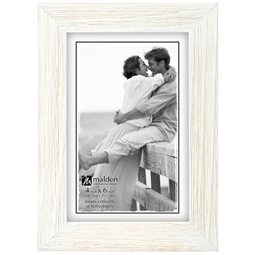 Malden 805-46 4x6 White Wash Linear Frame