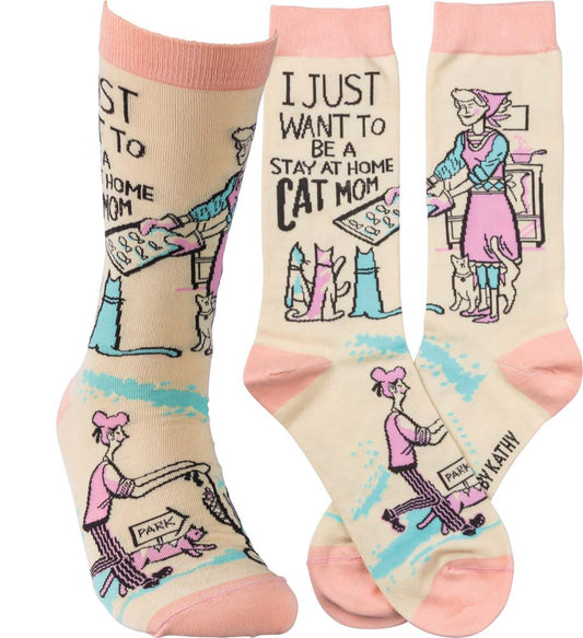Primitives Socks - Cat Mom