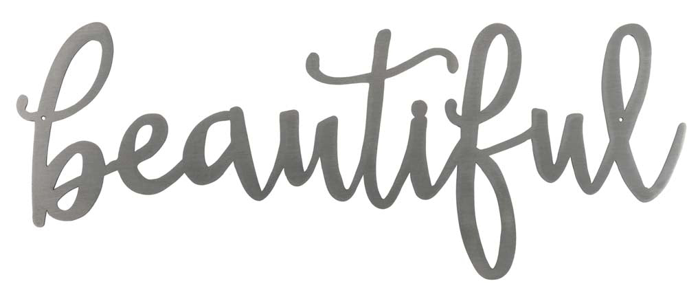 Primitives Beautiful Cutout Metal Sign (Nickel)