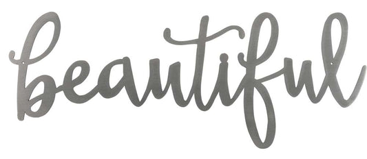Primitives Beautiful Cutout Metal Sign (Nickel)