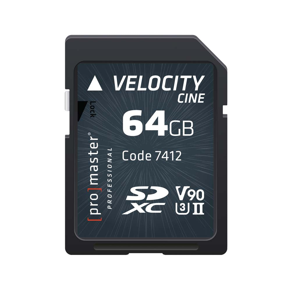 Promaster 64GB Velocity CINE SDXC Memory Card