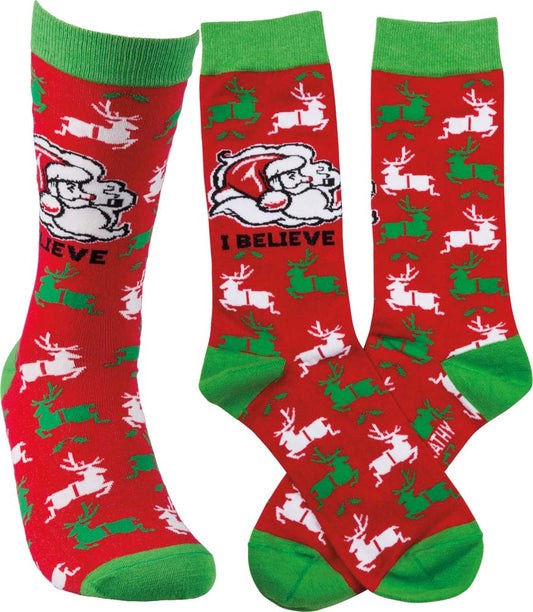 Primitives Socks - Christmas Believe