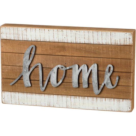 Primitives Slat Box Sign -Home
