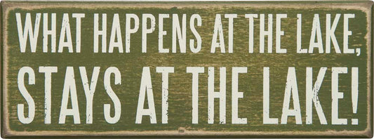 Primitives At The Lake Box Sign