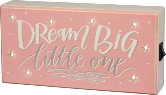 Primitives Dream Big Pink LED Box Sign