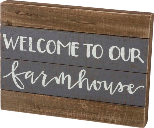 Primitives Slat Box Sign - Farmhouse