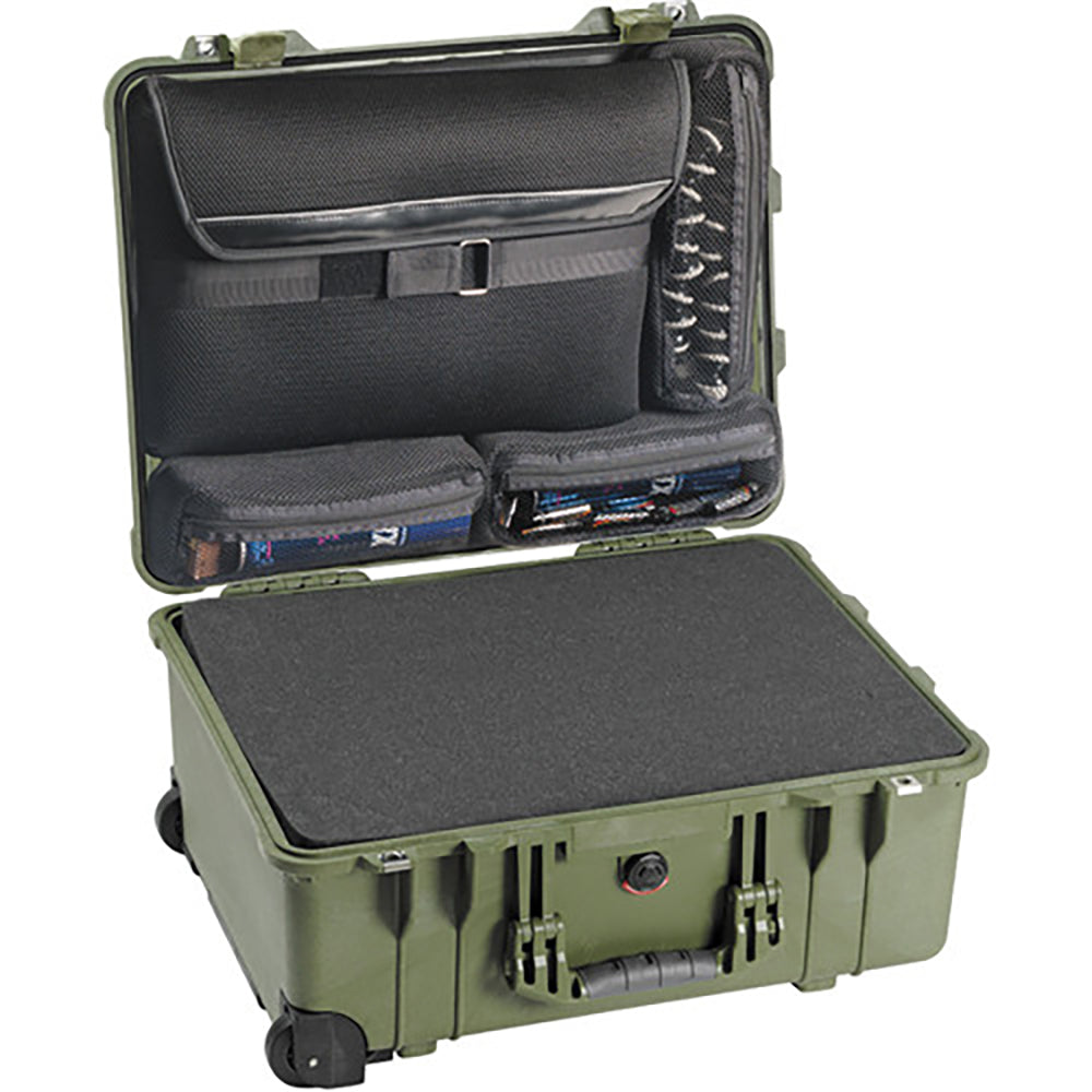 Pelican 1560LFC Case Special w/ Pick 'N' Pluck foam and LOC lid organizer (OD Green)