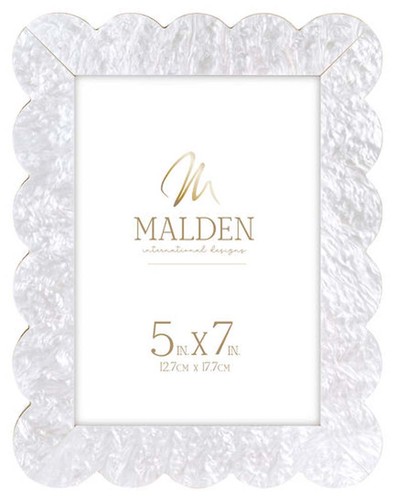 Malden 5X7 White Acrylic Ruffle Frame