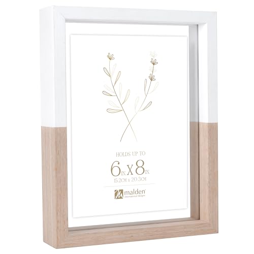 Malden 5X7/6X8 2-Tone White/Natural Frame