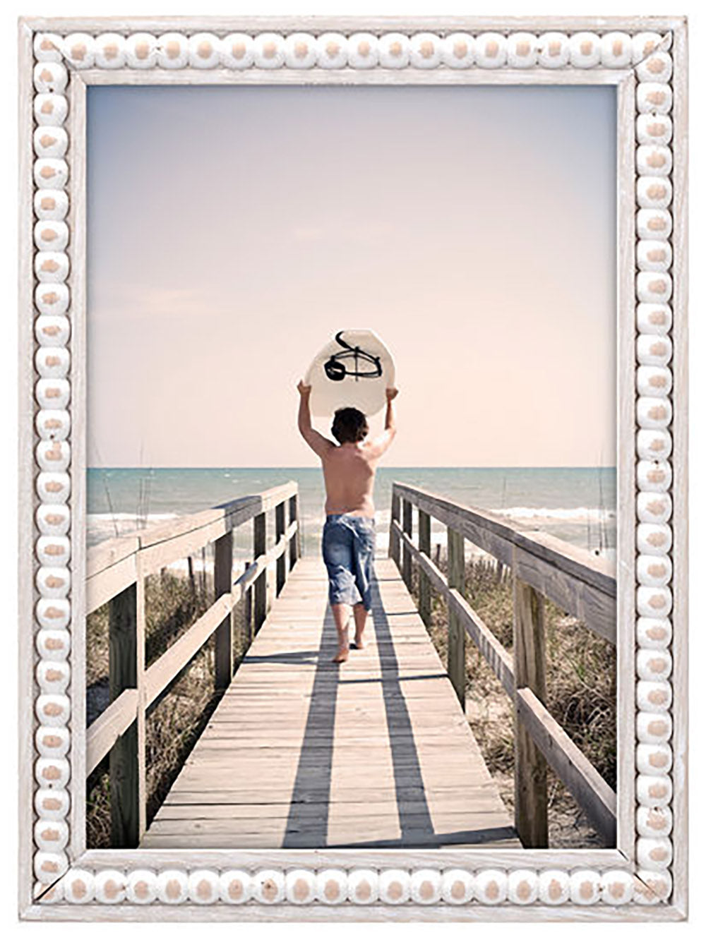 Malden 4x6 Whitewash Beaded Frame