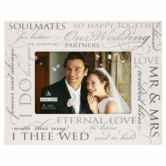 Malden 4x6 Our Wedding Foil Frame