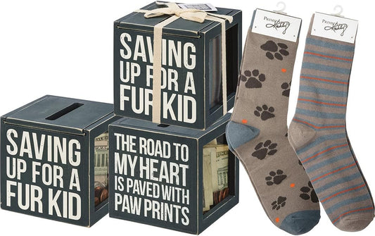 Primitives Bank & Socks Set - Saving Up For A Fur Kid