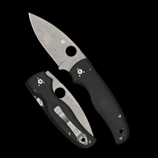 Spyderco Shaman Black G10, Stonewash S30V - C229GP