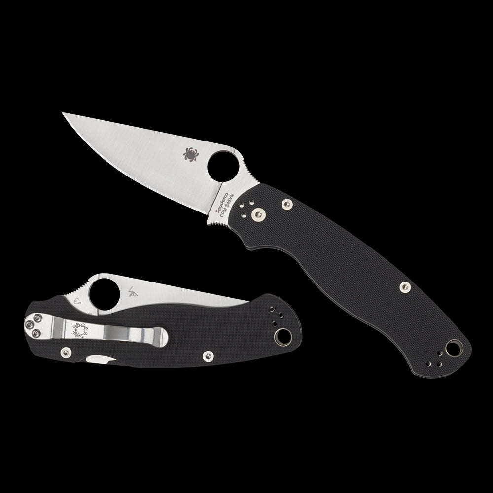 Spyderco Paramilitary 2 Black G10, Satin S45VN - C81GP2