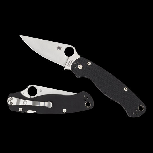 Spyderco Paramilitary 2 Black G10, Satin S45VN - C81GP2