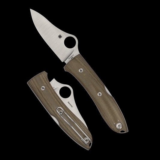 Spyderco SpyOpera, Canvas Micarta / Satin M390 - C255CMP